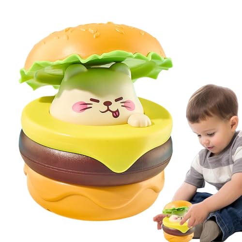 Jongyumo Push-and-Go-Auto, zurückziehbares Spielzeugauto | Tier in einem Hamburger-Press-and-Go-Auto,Fahrzeugspielzeug für und Mädchen, Frühpädagogisches Spielzeug, Feinmotorikspielzeug von Jongyumo