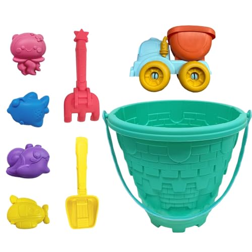 Jongyumo Sandspielzeug Set, Tragbare Schloss Eimer Sand Spielzeug, Eimer Schloss Formen Schaufeln, Sommer Sandkasten Spielzeug Geschenke für Kinder von Jongyumo