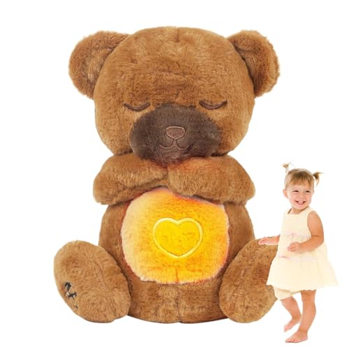 Jongyumo Schlummer Bär Kuscheltier, Stuffed Animal mit & Rhythmische und Musik, Weiches Gefülltes Tier, Angst Relief Plüsch, Neugeborenen Geschenk Geburtstag Muttertag Valentines von Jongyumo