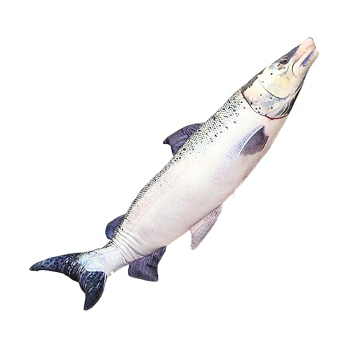 Jongyumo Stofftier Fisch Plüschkissen, 60 cm 3D Riesiges Weiches Cartoon Fisch Plüschtier, Plüschtiere Gefüllte Gesalzenen Fisch Dekokissen Kreatives Geschenk Spielzeug Wohnkultur von Jongyumo