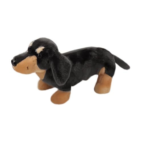 Kuscheltier Hund Dackel, Cartoon Haustier Plüschtier, Plüsch Spielzeug Wursthund Delight, Schwarz Plüschhund, Niedlicher Langer Freund, Weich & Waschbar Geschenk für Kinder Baby Mädchen Junge von Jongyumo