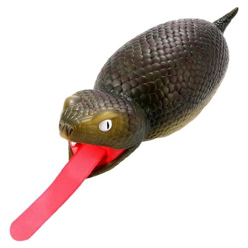 Quetschschlangenspielzeug, Pinch-Gummischlangen mit einziehbarer Zunge, Squeeze Snake Prank Prop, Kinderspielzeug, lustiges Tier, knifflig, Aprilscherz, Halloween, Weihnachten, Streichspielzeug von Jongyumo