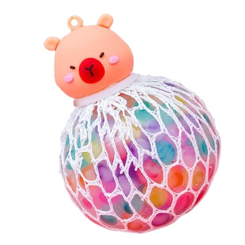 Quetschspielzeug, Squishy Squeeze Spielzeug, Lustiges Niedliche Piggy Stressspielzeug, Weiche Glitzerbälle aus Netzgewebe, Finger Kneifspielzeug Sensorische Bälle für Kinder Und Erwachsene von Jongyumo