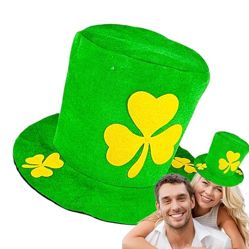 St. Patrick's Day Hut, Kreativen Kobold Zylinder mit Kleeblatt, St. Patricks Day Leprechaun Kostüm Zubehör umfasst Kopfschmuck für Faschingskostüme, Kopfbedeckung, Kostüme, Karneval und Mottoparty von Jongyumo