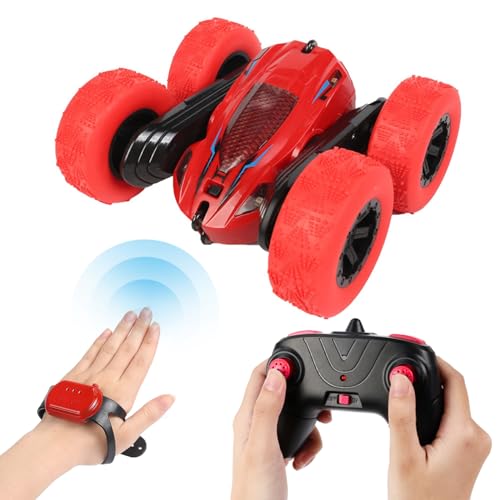 Ferngesteuertes Auto, Rc Cars Dual Control S 010 2.4G Stunt X010 Doppelseitiges Auto Ferngesteuertes Autospielzeug für Jungen Mädchen Geburtstag (Rot) von Jonlaki