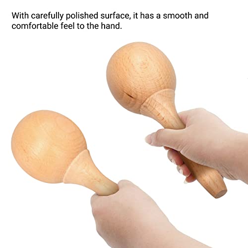 Jonlaki Maracas, EIN Paar Holz-Maracas für Kinder, Sandball-Maracas, Buchenholz-Maracas für die Musikalische Früherziehung von Kindern von Jonlaki