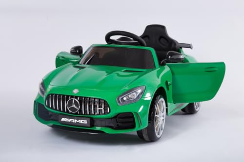 JooTech Kinder Elektroauto | Elektrofahrzeug | Mercedes-Benz AMG GT R | mit MP3 Player | mit Fernbedienung | Grün von JooTech