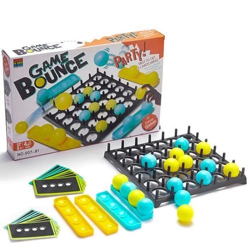 Jooheli Bounce Off Party Game, Jumping Ball Tischspiel, Bounce Off Spiel, Jumping Ball Tabletop Ping Pong Spielballspiel for 2-4 Spieler, für Kinder, Familie, Freunde und Party von Jooheli