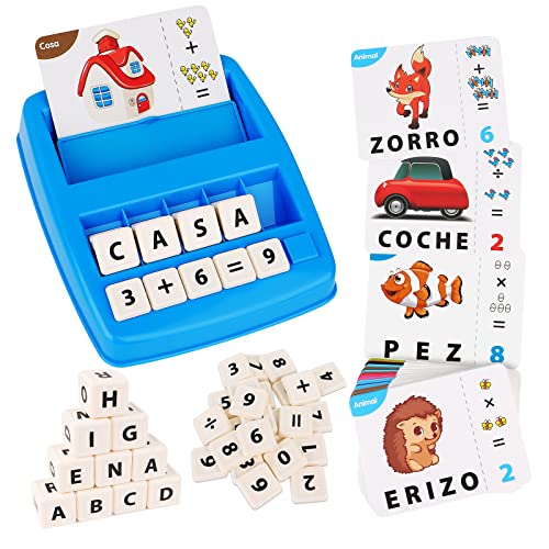 Joozmui Juego Educativo 2 en 1 de Números y Letras para Niños DE 3-8 Años - Juegos y Regalos para Niños (Versión en Español) (Blau) von Joozmui