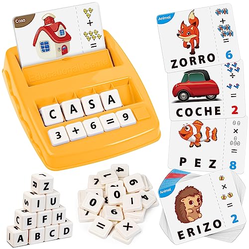 Joozmui Juego Educativo 2 en 1 de Números y Letras para Niños DE 3-8 Años - Juegos y Regalos para Niños (Versión en Español) (Gelb) von Joozmui