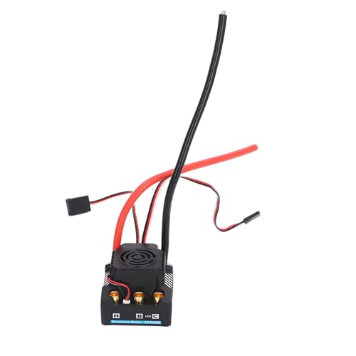 150 A Bürstenloser ESC für 1:8 RC-Car, Wasserdichter Gegenstrom 150 A ESC High Power BEC 5 A 5,8 V Gute Wärmeableitung Schwarz für 2–4 S Lipo für Ferngesteuerte Modelle von Jopwkuin