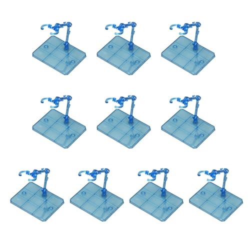 Figuren-Modell-Basis-Kit, Action-Puppenfiguren-Ständer, Kunststoffmaterial, Flexible Anpassung, 10 Sets für Wohnheim-Dekoration für 6-Zoll-Modelle (Transparentes Blau) von Jopwkuin