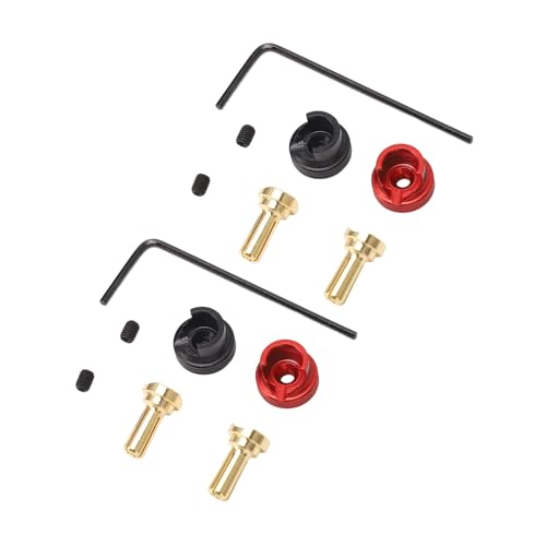 Jopwkuin RC-Batterie-Kühlkörper-Stecker-Set, 4,0 Mm Bananenstecker, Einfache Installation, RC-Kühlkörper-Stecker, Halterungen, 4 Stück, mit Schrauben für RC-Flugzeuge von Jopwkuin