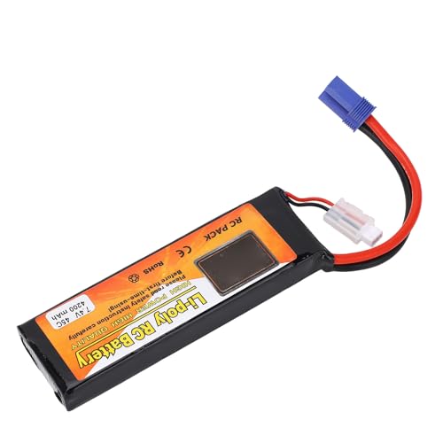 Jopwkuin RC-Drohnenbatterie, 4200 MAh, Sicherheitseffiziente UAV-Fernbedienungsbatterie, Professionell, 45 C, 2 S, 7,4 V, für FPV-Drohne für RC-Quadcopter von Jopwkuin