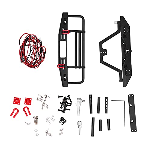 Jopwkuin Stoßstange für -4, Zuverlässige, Schön Gestaltete Heckstoßstange aus Aluminiumlegierung für RC, Langlebiger Edelstahl für 90046 für Rc-Auto von Jopwkuin