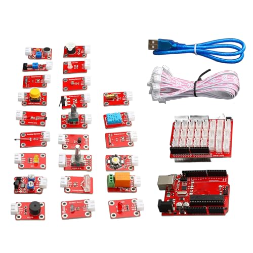 Programmier-Sensor-Tools, 5P 4P 3P Steckerkabel LED Rot Gelb Modul Mehrzweck Verschiedene Sensoren Entwicklungsboard Starter Kit für Bildungseinrichtungen von Jopwkuin