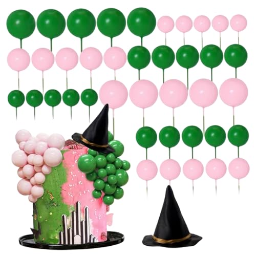 42pcs böser Kuchen -Topper Hexenhut Crown Mini Ballons Cupcake Topper für Geburtstag Halloween Party Dekorationen Vorräte 42pcs böser Kuchen -Topper Hexenhut Crown Mini Ballons Cupcake Topper für Geburtstag Halloween Party Dekorationen Vorräte von Jorzer