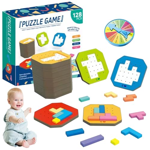 Jorzer Blockpuzzle Set 128 Teilig Sichere Blöcke Mit Eva Muster Pädagogische Gehirnfördernde Eltern Kind Puzzlespiele Mit Mehreren Spielabläufen Denksport Puzzles Für Kinder von Jorzer