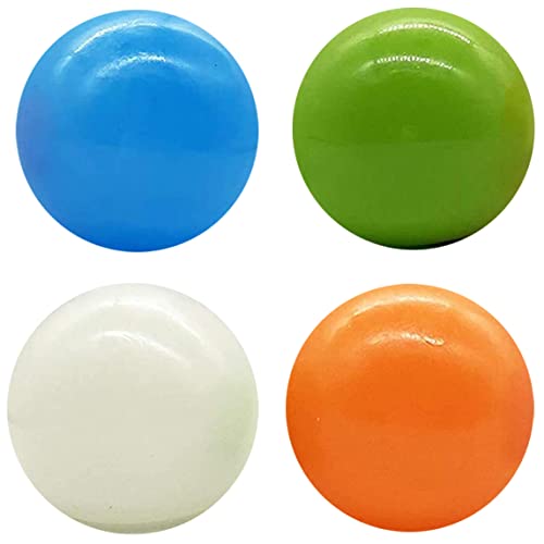 Jorzer Decke Klebige Kugeln 4,5 cm leuchtende leuchtende Tress Reliefbällchen Kinder Spielzeug 4pcs Spiele von Jorzer