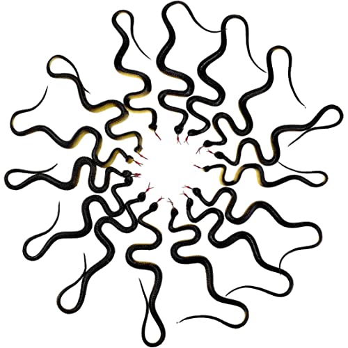 Gefälschte Schlange Halloween-Gummischlange 15 Stück 45,5 cm lebendiger Stil realistisch weich wasserdicht flexibel biegsam gefälschte Schlange hält Vögel fern Schlangenspielzeug für den Garten von Jorzer