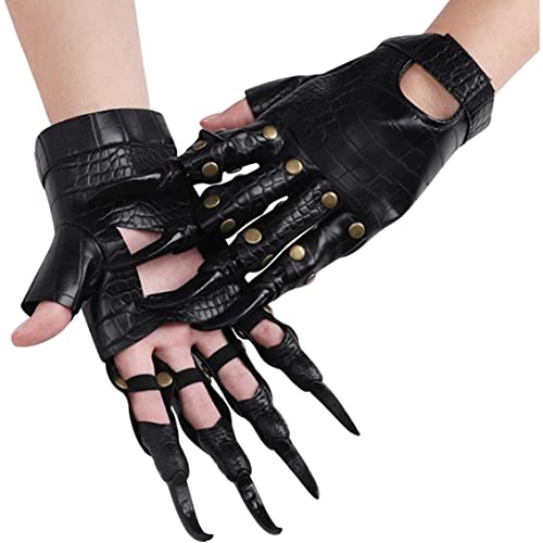 Halloween -Klauenhandschuhe Schwarze Handschuhe Kostümparty Requisiten beängstigend schreckliche Wolfspotenhandschuhe Klauen Drachenhandschuhe Karnevalsparty Party Streich Props Festival Katzenpfote von Jorzer