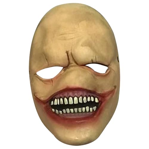 Halloween-Maske, Grinsender, lächelnder Joker, Gruselmasken, Horror, rote Narbengesichts-Latexmaske, Halloween-Dekorationen für Cosplay-Partys, Spukhaus Halloween-Maske, Grinsender, lächelnder Joker, Gruselmasken, Horror, rote Narbengesichts-Latexmaske, Halloween-Dekorationen für Cosplay-Partys, Spukhaus von Jorzer