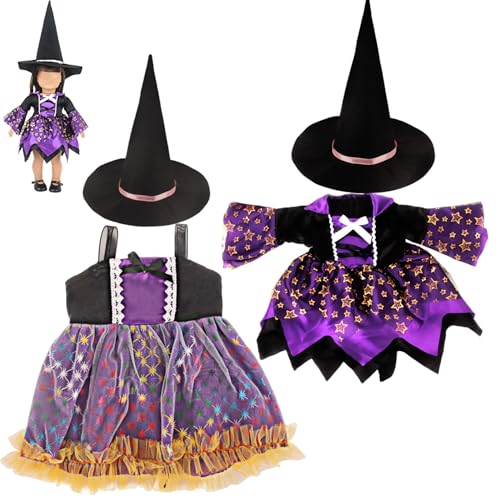 Jorzer 18 Zoll Puppenkleidung und Zubehör inklusive Hexenhut, Kleid und Schuhe, hübsche Puppenkleidung für Halloweenkostüme, Mädchengeschenke, 2 Sets Jorzer 18 Zoll Puppenkleidung und Zubehör inklusive Hexenhut, Kleid und Schuhe, hübsche Puppenkleidung für Halloweenkostüme, Mädchengeschenke, 2 Sets von Jorzer