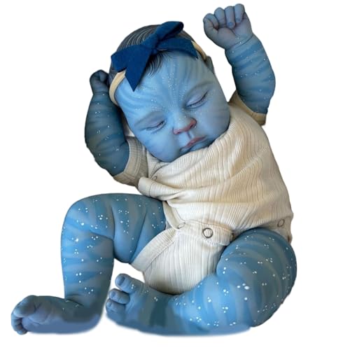 Jorzer Babypuppen-Set, 50, 8 cm, realistische, weiche, Blaue Babypuppe mit Schnuller, Stillflasche, Kleidung, Stirnband, Windeln für Kinder Jorzer Babypuppen-Set, 50, 8 cm, realistische, weiche, Blaue Babypuppe mit Schnuller, Stillflasche, Kleidung, Stirnband, Windeln für Kinder von Jorzer