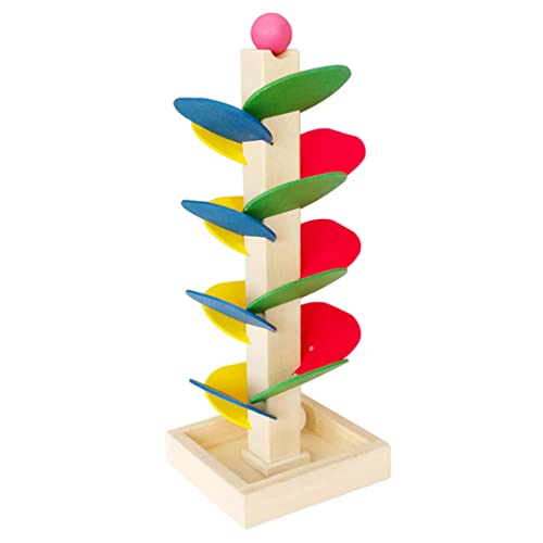 Jorzer Ball Drop Toy Tower Ball Game Holzbaum Buntes Blattturm Spielzeug Kinder Bälle Spiel Bildungsversammlung Spielzeug Spielzeug von Jorzer