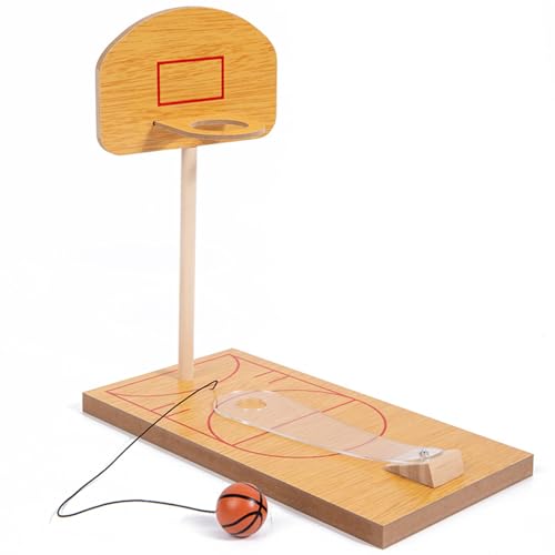 Jorzer Basketball Spiele Set 9,3 X 9,3 X 4,7 Zoll Schreibtischspiele Sicheres Mini Basketballspiel Aus Holz Kreative Lustige Desktop Spiele Für Neuheit Stressabbau Bürospielzeug von Jorzer