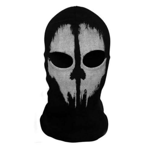 Jorzer Geisterschädel-Maske Sturmhaube Fahrrad Skateboard Geisterschädel-Maske für Cosplay-Kostüm Radfahren Outdoor-Sport Cosplay-Kostüm Totenkopf-Maske von Jorzer