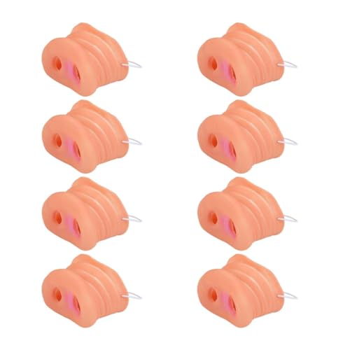 Jorzer Halloween Pig Nase Kostüm 8pcs Neuheit Schwein Nase Schwein Schnauze Cosplay -Maske mit Elastizität Band für Kinderparty liefert Halloween Spielzeugspiel 5x5x6.5 cm von Jorzer