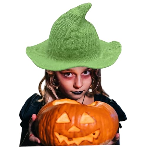 Jorzer Hexenhut aus Baumwolle mit breiter Krempe, faltbare Strickmütze für Damen, Halloween-Party-Dekoration, Baumwollgarn, Zauberer, gestrickte Halloween-Hexenhüte Jorzer Hexenhut aus Baumwolle mit breiter Krempe, faltbare Strickmütze für Damen, Halloween-Party-Dekoration, Baumwollgarn, Zauberer, gestrickte Halloween-Hexenhüte von Jorzer