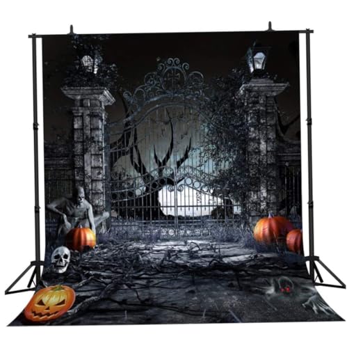 Jorzer Horrible Backgrounds 59x83 Zoll Halloween-Fotohintergrundstoff antike Architektur Fotografie Vinyl-Hintergrund für Kinder Erwachsene Familie Halloween-Party von Jorzer