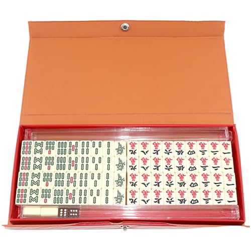 Jorzer Mini Mahjong Set tragbarer chinesischer Mahjong -Fliesen mit 144 Fliesen, 2 Ersatzfliesen, 2 Würfel und 4 klarer Inhaber für Reisen Jorzer Mini Mahjong Set tragbarer chinesischer Mahjong -Fliesen mit 144 Fliesen, 2 Ersatzfliesen, 2 Würfel und 4 klarer Inhaber für Reisen von Jorzer