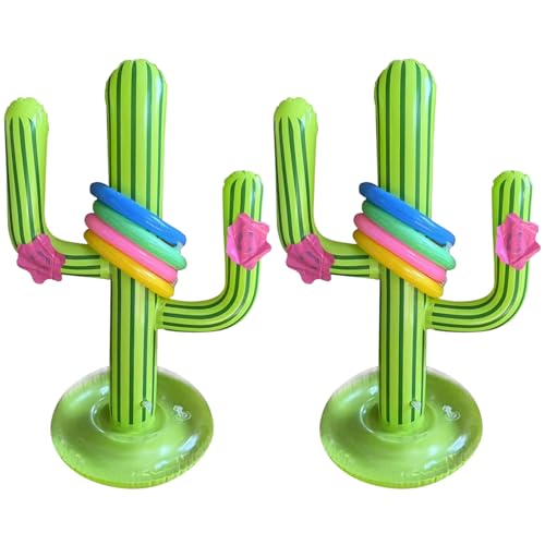Jorzer Pool-Party-Spiele, 2PCS PVC aufblasbare Kakteen mit 8 aufblasbaren Ringen und 1 Luftpumpe für die Sommerpool-Strandparty 2 Sätze mit heißem verkauften PVC-Kaktus-Ring-Wasserspielzeug. Jorzer Pool-Party-Spiele, 2PCS PVC aufblasbare Kakteen mit 8 aufblasbaren Ringen und 1 Luftpumpe für die Sommerpool-Strandparty 2 Sätze mit heißem verkauften PVC-Kaktus-Ring-Wasserspielzeug. von Jorzer