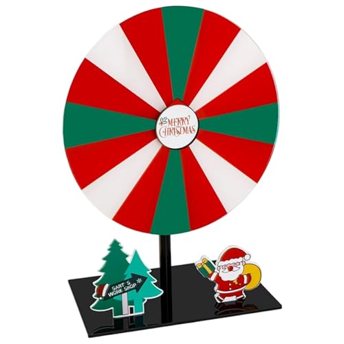 Jorzer Preisträger Spinner mit Stand 16-Slot rotierender beschreibbarer löschbarer Spinnrad Acryl Weihnachtsfeier Gefälligkeiten mit Santa & Tree Decor für Home Shop, 7, 8in Jorzer Preisträger Spinner mit Stand 16-Slot rotierender beschreibbarer löschbarer Spinnrad Acryl Weihnachtsfeier Gefälligkeiten mit Santa & Tree Decor für Home Shop, 7, 8in von Jorzer