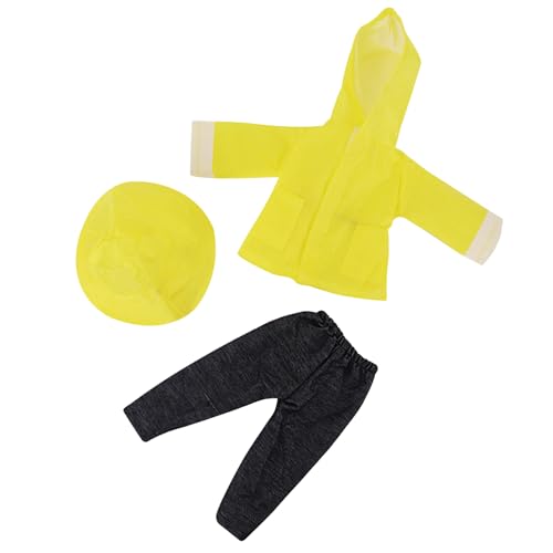 Jorzer Puppe Regenmantel 18 Zoll Doll Kleidung beinhaltet Hut, Hosen und Mantel süße Spielzeugmädchen Kleidung DIY Dekorative Regenmantelgeschenke für Mädchen Babyzubehör 1 Set Style2 von Jorzer