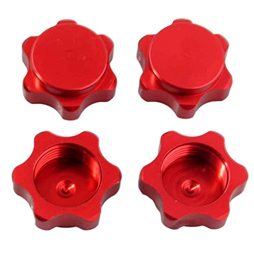 Jorzer Rc Hex Hub 1/8 Rc Autoradmutter Anti -staubabdeckung Kompatibel Mit Hsp94762 94886 17mm Rot, Nabenmutter Für 1/8 Rc -Auto, Rc -autoradzubehör von Jorzer