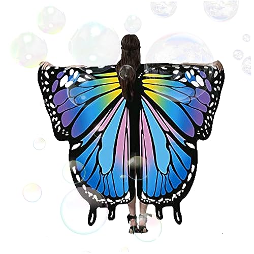 Jorzer Schmetterling Schal Frauen Schmetterling Cape Dance Party Foto Fairy Fairy Schmetterling Flügel Kostüm Frauen Schmetterling Cape für Cosplay Accessoire Style2 von Jorzer