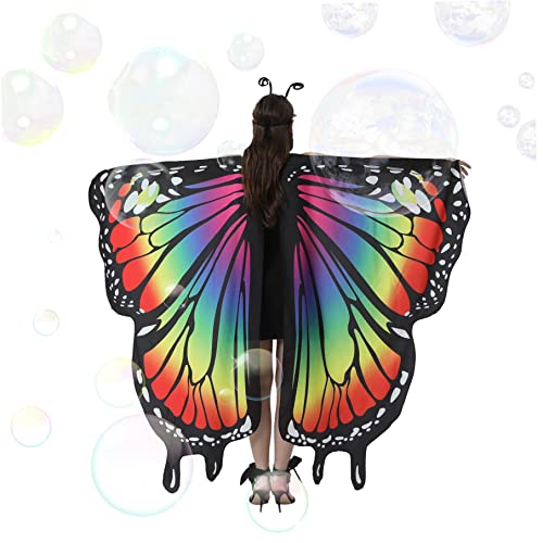 Jorzer Schmetterlingsschal -Rollenspiele Fairy Women Butterfly Cape Dance Party Foto Fairy Fairy Butterfly Fling Cape Kostüm für Cosplay Accessoire a von Jorzer