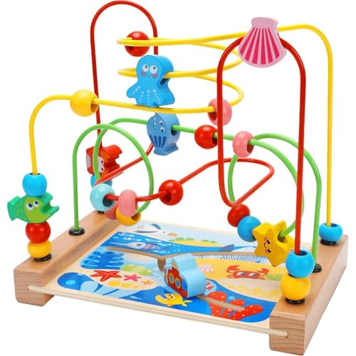 Jorzer Perlen-Labyrinthspielzeug für Kinder, natürliche Holzperlen-Labyrinthspielzeug räumliche Argumentation Kleinkind Achterbahnspielzeug Klassiker Frühes Bildungsblock Handwerksblockzeug Spielzeug Jorzer Perlen-Labyrinthspielzeug für Kinder, natürliche Holzperlen-Labyrinthspielzeug räumliche Argumentation Kleinkind Achterbahnspielzeug Klassiker Frühes Bildungsblock Handwerksblockzeug Spielzeug von Jorzer