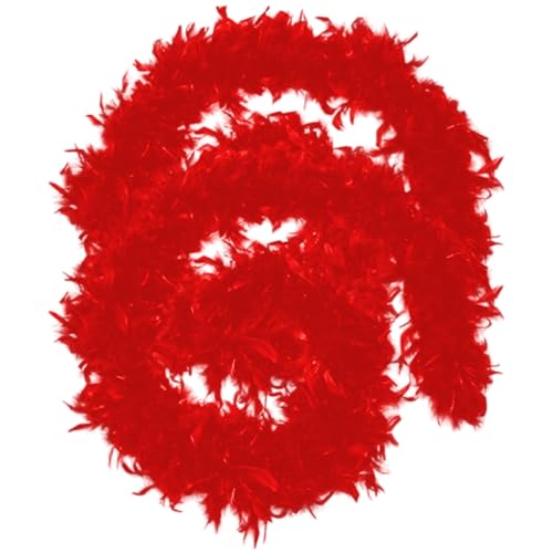 Rote Boa 2 Stück 2 m lang Flauschige Federn lebendige Boas Weihnachtsbaumschmuck für Party Hochzeit Halloween Rote Boa 2 Stück 2 m lang Flauschige Federn lebendige Boas Weihnachtsbaumschmuck für Party Hochzeit Halloween von Jorzer