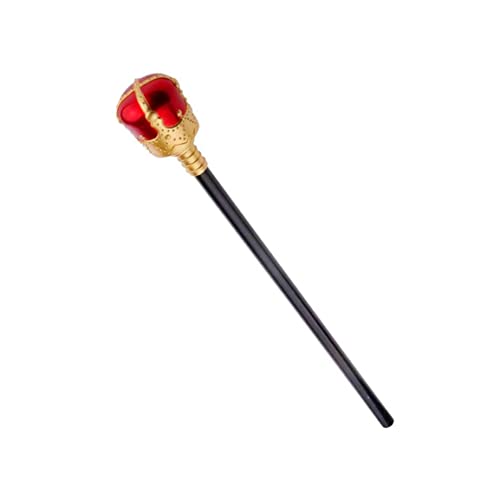 Royal Zepter King Queen Queen Spielzeug 48cm Simulation Royal King's Scepter Red Theatre Halloween Prop Theme Party bevorzugt Cosplay -Versorgung Rot rot von Jorzer