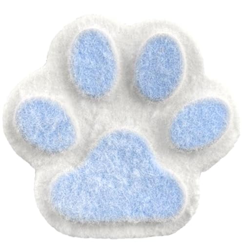 Jorzer Stressball zum Quetschen Katzenpfote Katzenpfote 15 cm blau und weiß großer Quetschball weicher Silikon-Stressabbau sensorische Bälle mit beflockter Oberfläche Quetschspielzeug von Jorzer