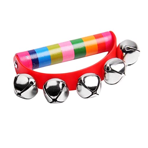 Tambourin Handbell Halbmond Tamburin Musikinstrument Rhythmus schlägt das kleine Jingle Bell -Spielzeug Tool Baby Kind Kind früh Bildung von Jorzer