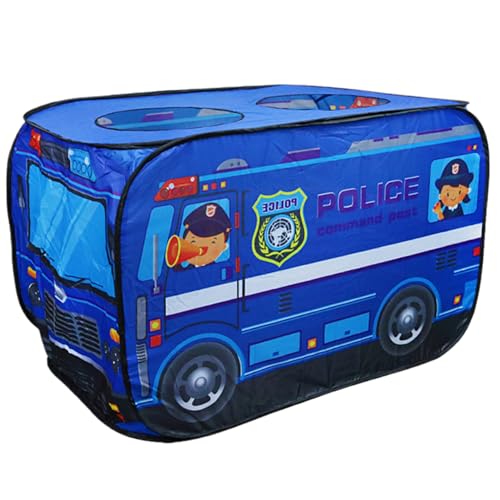 Up -Zelt für Kinder, Faltbare Oxford -Stoffpolizeiauto -Zelt mit 3 Öffnungen, 44 x 26 x 30 Zoll großes Spiel, Spielen für Kleinkinder, Jungen und Mädchen Geschenke Spielen von Jorzer