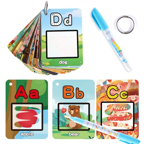Wasser Malbuch, 26 Alphabet Flash -Karten Alphabet Wasser Malvorlagen Lernspielzeug für 3 4 5 -jährige Kinder Kleinkinder. Wasser Malbuch, 26 Alphabet Flash -Karten Alphabet Wasser Malvorlagen Lernspielzeug für 3 4 5 -jährige Kinder Kleinkinder. von Jorzer