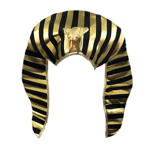 Joselin ÄGyptischer Pharao KostüM Pharao Hut Kopfschmuck Vergoldeter für Halloween Ankleiden Motto Party Bedarf von Joselin