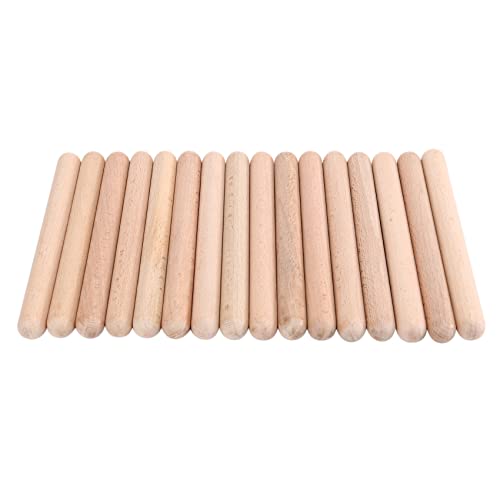 Josenidny 8 Paare Klassische Holzklaven Percussion Instrument Natürliches Hartholz Rhythmus Sticks Percussion Rhythmus Sticks Kinder von Josenidny